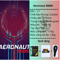 Vợt cầu lông Aeronaut 9000C khung Carbon căng sẵn 11-12kg, tặng kèm quấn cán + bao vợt và in logo theo yêu cầu