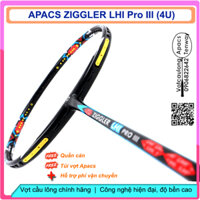 Vợt cầu lông Apacs Ziggler LHI Pro III – 4U | Vợt thân đũa 6.2mm công nghệ cao, cân bằng công thủ, khung đan 17kg