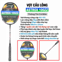 Vợt Cầu Lông Astrox 100ZZ Đỏ Căng Sẵn 7kg Tặng Kèm Quấn Vợt Cao Cấp Và Bao Vợt