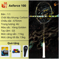 Vợt cầu lông Axforce 100 Kirin khung Carbon căng max 13kg, tặng cước trợ lực, quấn cán + bao vợt và in logo theo yêu cầu
