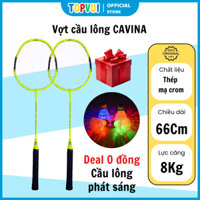 Vợt cầu lông CAVINA chính hãng LIÊN HIỆP THÀNH - Lực căng 8kg - 1 cặp và tặng túi đựng vợt