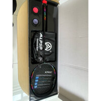 Vợt cầu lông cũ 99% Alp sport BBQ 2.0 màu đen, nguyên set vợt, căng sẵn 11kg