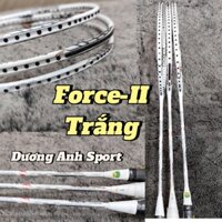Vợt Cầu Lông Force-II Trắng khung carbon căng sẵn 10-12kg tùy khách (tặng cuốn cán + túi đựng)