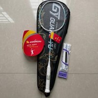 Vợt cầu lông Guangyu chính hãng carbon 4u màu trắng căng sẵn 10.5kg (Tặng bao vợt và quấn cán)