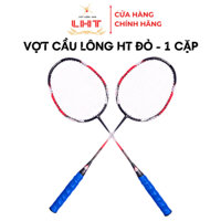 Vợt Cầu Lông HT Đỏ 1 Cặp (TẶNG TÚI ĐỰNG VỢT) - Lực căng 9kg, có sẵn quấn cán [Chính hãng AAA - LHT]