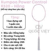 Vợt cầu lông Kumpoo K520 hồng baby chính hãng QV Badminton Minh Khai phù hợp với người chơi phong trào