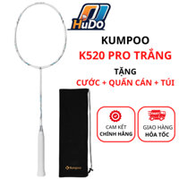 Vợt cầu lông KUMPOO K520 PRO màu trắng, Vợt cầu lông Carbon Kumpoo học sinh sinh viên giá rẻ - HuDo