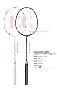Vợt cầu lông Kumpoo K520Pro - Trắng