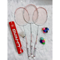 Vợt cầu lông Kumpoo PC - 77 Trắng hồng