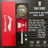 Vợt Cầu Lông Lining Axforce 80 Chen Long, Rồng Lửa Full Hộp Tặng Kèm Quấn Cán, Túi Đựng, Móc Khóa, Sẵn 11kg Max 13kg