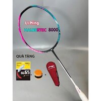 Vợt Cầu Lông Lining Halbertec 8000 Full Carbon 4U Căng Sẵn 11kg Căng Max 13kg + Tặng Cuốn Cán Và Túi