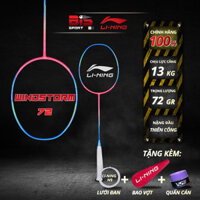 Vợt Cầu Lông Lining Windstorm 72 Hồng - Hàng Chính Hãng Nội Địa- Siêu Nhẹ, Nặng Đầu, Chịu Được 13kg, Dễ Chơi