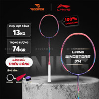 Vợt Cầu Lông Lining Windstorm 74 Chính Hãng - Màu Hồng -  Nặng Đầu 6U - Trọng Lượng Siêu Nhẹ 74g , Cực Linh Hoạt, Nhanh