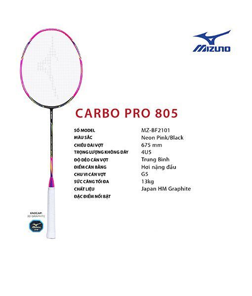 Vợt cầu lông Mizuno Carbo Pro 805