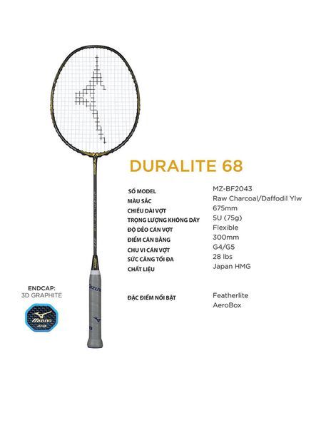 Vợt cầu lông MIZUNO DURALITE 68