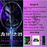 Vợt cầu lông Ryuga II khung Carbon căng sẵn 11-12kg, tặng kèm quấn cán + bao vợt và in logo theo yêu cầu