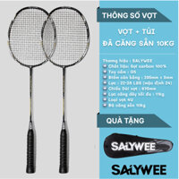 Vợt cầu lông Salywee 4U vợt cầu lông phủ carbon căng sẵn dây Tặng túi đựng hàng chính hãng