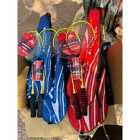 vợt cầu lông, sét 2 cái kèm 3 quả cầu nhựa