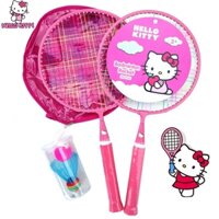 Vợt cầu lông trẻ em Hellokitty Vợt cầu lông Hellokitty cho bé hoạt hình vợt cầu lông đầu tròn lớn