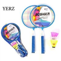 Vợt Cầu Lông Trẻ Em YZ, Với 3 Quả Bóng Hợp Kim Sắt Bộ Cầu Lông Trẻ Em, Bé Trai Bé Gái Chống Trơn Trượt Màu Hồng Xanh Dương Đồ Chơi Trẻ Em Vợt Thể Thao