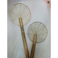 vợt chiên vớt ráo dầu inox cao cấp - vợt vòng đường kính 25  cm