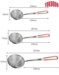 Vợt Đa Năng Inox TOKDODO Múc Chân Trâu, Topping ,Ăn Lẩu Cao Cấp  - 65 mm