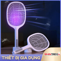 Vợt Diệt Côn Trùng Có Đèn Tự Động Thông Minh Cao Cấp Để Bàn Đứng - Vợt Diệt Muỗi Tích Điện Sạc USB