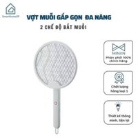 Vợt Diệt Muỗi Thông Minh Gấp Gọn 2 In 1 Kiêm Đèn Bắt Muỗi Tự Động Ban Đêm Gấp Gọn, 2 Lớp Lưới Bảo Vệ An Toàn - Hàng Loại 1 - Chính Hãng MINIIN
