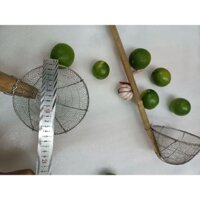 (Vợt inox 304 cán tre) sài bền cán dài 14cm