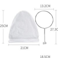 Vợt lọc trà - Cán Inox 304  TÚI LỌC TRÀ  TÚI LỌC CAFE COLD BREW  TÚI LỌC CÓ CÁN  LỌC VẢI - Bé