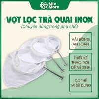 Vợt lọc trà, rây lọc trái cây, lọc bột, lọc thức ăn inox cao cấp 2 tai đỡ nhiều kích thước tiện dụng Mixmore