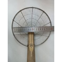 Vợt lưới inox vớt thức ăn chiên trụng bề ngang vòng  20cm