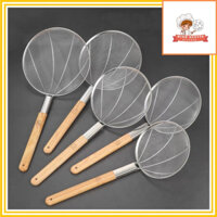 Vợt Mì Lưới Inox Cán Gỗ Tre 3 kích thước