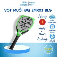 Vợt Muỗi Điện Quang ĐQ EMR03 BLG (Đen - Xanh Lá) - Xả Nhanh Dòng Điện 5s, Chống Giật, Lưới Vợt Chống Gỉ - BH 12 Tháng