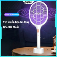 Vợt muỗi điện tự động kiêm đèn bắt muỗi 2 in 1 Vợt Muỗi Điện Thông Minh Ánh sáng tím thu hút muỗi 2 chế độ diệt muỗi thủ công và diệt muỗi thông minh