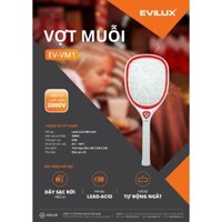 Vợt muỗi EVILUX pin lead-acid 400mah, dây sạc rời model EV-VM1
