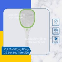 Vợt Muỗi Rạng Đông Có Đèn Led Tích Điện, Diệt Côn Trùng Bay Kích Thước Tương Đương Muỗi