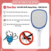 Vợt Muỗi Rạng Đông RD.03 Tích Hợp Đèn LED, Đèn Báo Sạc Tiện Dụng, Lưới Vợt 03 Lớp Diệt Muỗi Nhanh Chóng