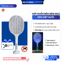 Vợt Muỗi Tự Động Kiêm Đèn Bắt Muỗi, Đèn Ngủ Ban Đêm, 3 lớp bảo vệ an toàn, Pin Trâu, Có Cổng Sạc USB