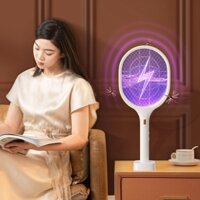 Vợt muỗi tự động thông minh kiêm đèn bắt muỗi 2 in 1 Máy đuổi muỗi Vợt bắt muỗi để bàn đèn ánh sáng tím thu hút muỗi