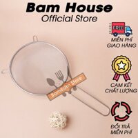 Vợt rây lọc cháo và thức ăn cho bé inox Bam House đường kính 17cm cao cấp VR01 - Bam House