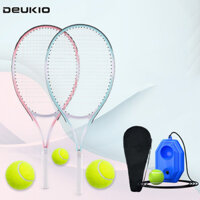 Vợt tennis DEUKIO 27 inch huấn luyện viên phục hồi đơn vợt siêu nhẹ đôi tập thể dục ngoài trời bộ tập thể dục quần vợt học sinh