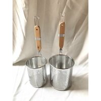 Vợt trụng xương, hủ tiếu ,mì…. dạng inox lỗ cán gỗ