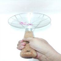 VỢT VÒNG INOX CÁN GỖ DÀY RỘNG 32CM.