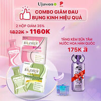 [VOUCHER 120K] Combo 2 Hộp Nước Uống Thảo Mộc Đài Loan Hỗ Trợ Giảm Đau Bụng Mùa Dâu Rụng, Detox, Dáng Thon, Tăng Kích Cỡ Vòng 1 Ba Zhen Ujuwon (16 Gói x 2 Hộp)