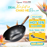 [VOUCHER 20K THAY FREESHIP] Chảo Thép Hikaru Nitrigan La gourmet  cao cấp chính hãng  30 cm lòng sâu - 412515