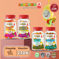 Voucher 230K Combo 4 hũ kẹo dẻo dinh dưỡng Gumazing Gummy Vitamin D3 &amp; Canxi  Vitamin C &amp; Kẽm  Multivitamin  Omega-3 tối ưu sức khỏe toàn diện cho bé