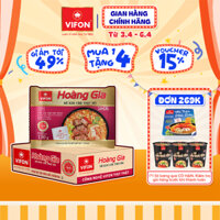 [VOUCHER đến 80K]-Thùng 18 gói Mì Kim Chi Thịt Bò HOÀNG GIA VIFON 130gr / Gói