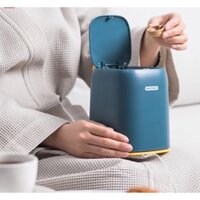 [Voucher & Dịch vụ]  Thùng Rác Mini Để Bàn Văn Phòng Thùng Rác Nhỏ Có Nắp Đậy Bằng Nhựa Tiện Lợi