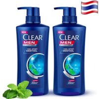 voucher giảm 15% STRA01695 Combo 2 chai dầu gội đầu Clear Men mát lạnh bạc hà nhập khẩu Thailand- 450ml/